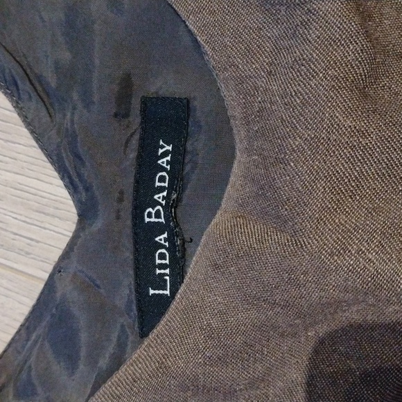 Lida Baday linen crew neck round neck no sleeve sleeveless Top size XS - Picture 5 of 8